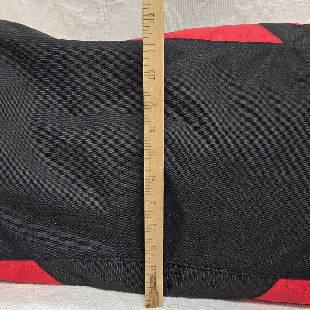 Y2K Oakley Red Black Multi Pocket Duffle Gym Bag Workout  Embroidered Studded